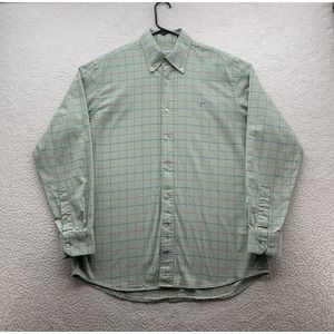 Southern Tide Button Up Shirt Mens Large‎ L Houndstooth Green Pink Preppy Dad